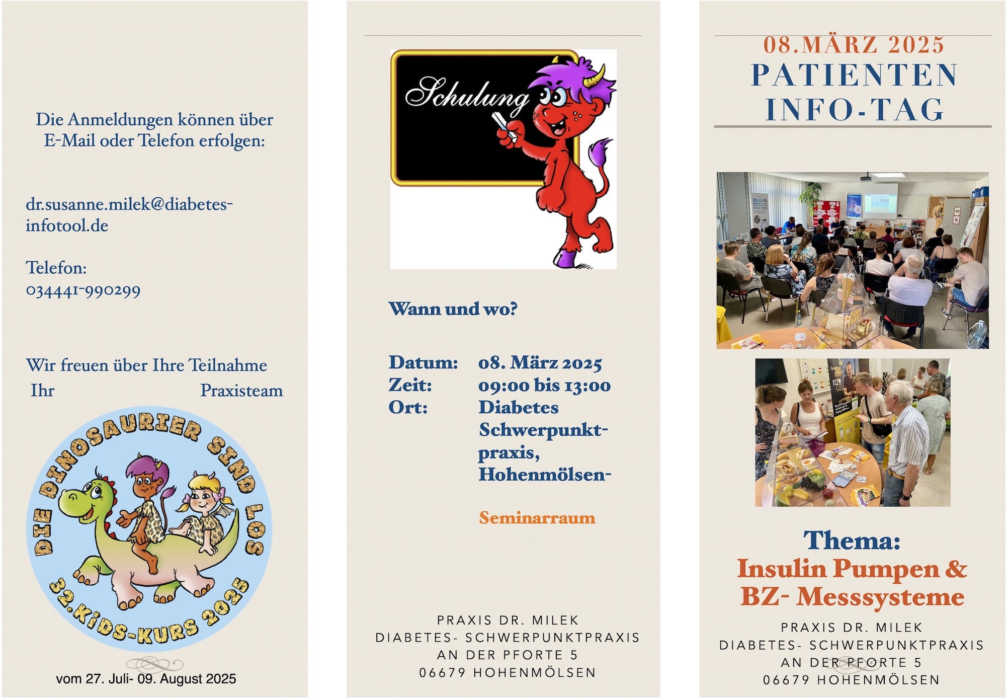 Patienten Workshop zur modernen Blutzuckermessung und Insulin-Pumpen