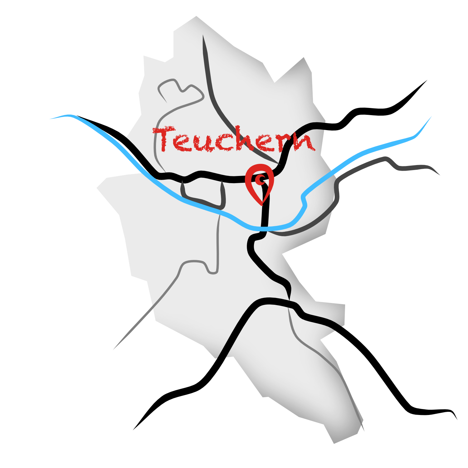 Karte von Teuchern mit Standort der Hausarztpraxis Dr. Milek