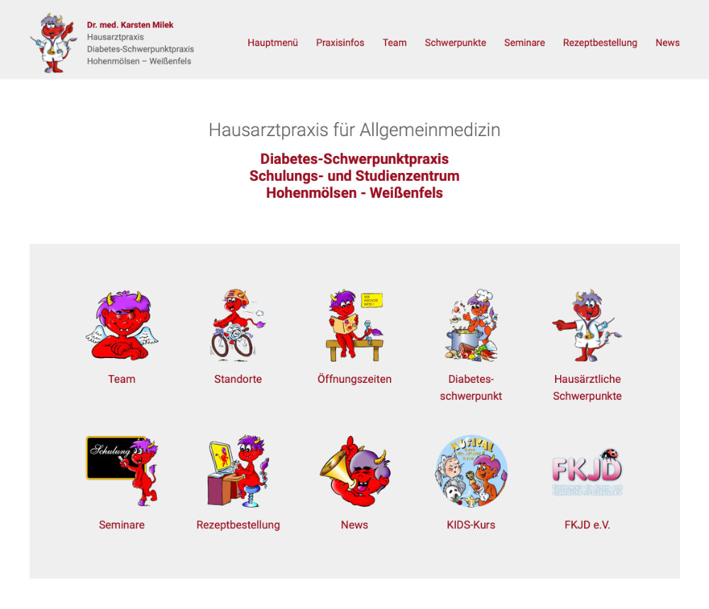 Neue Website Hausarztpraxis Dr. Milek